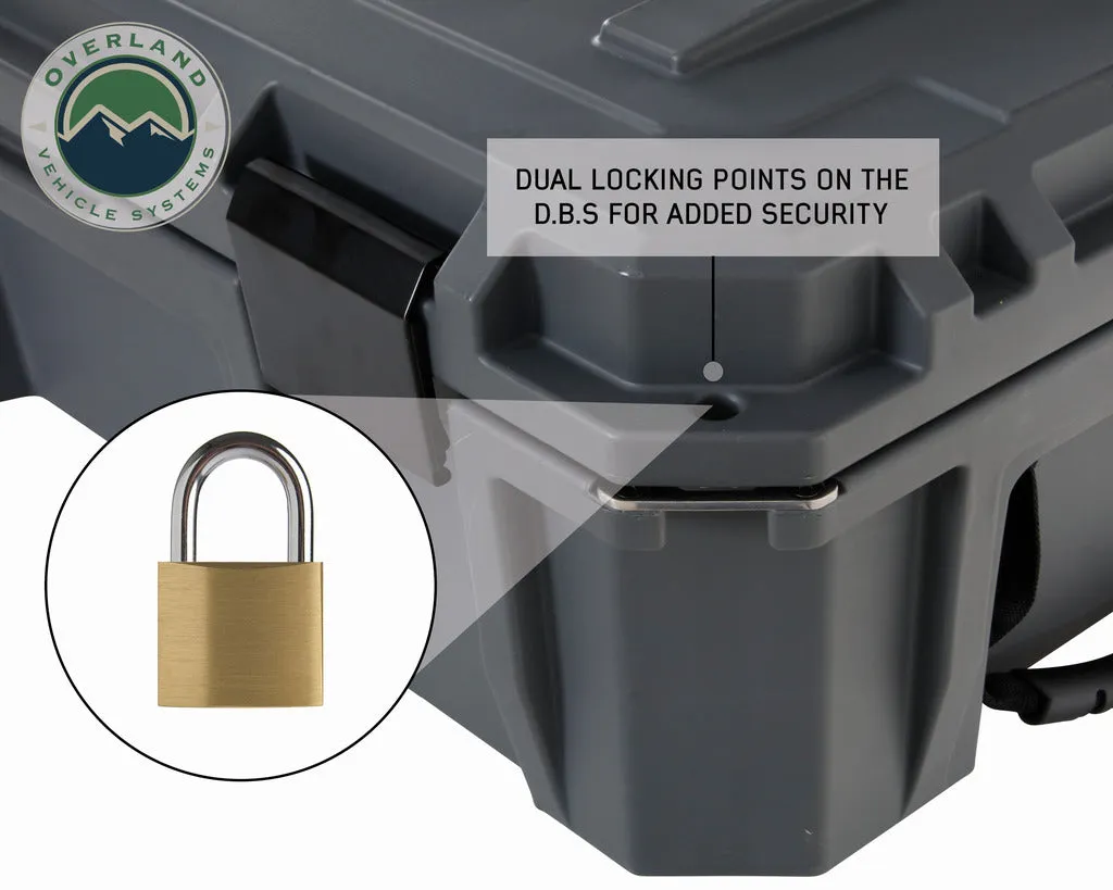 Overland Vehicle Systems D.B.S. - Dark Grey 117 QT Dry Box with Drain, and Bottle Opener