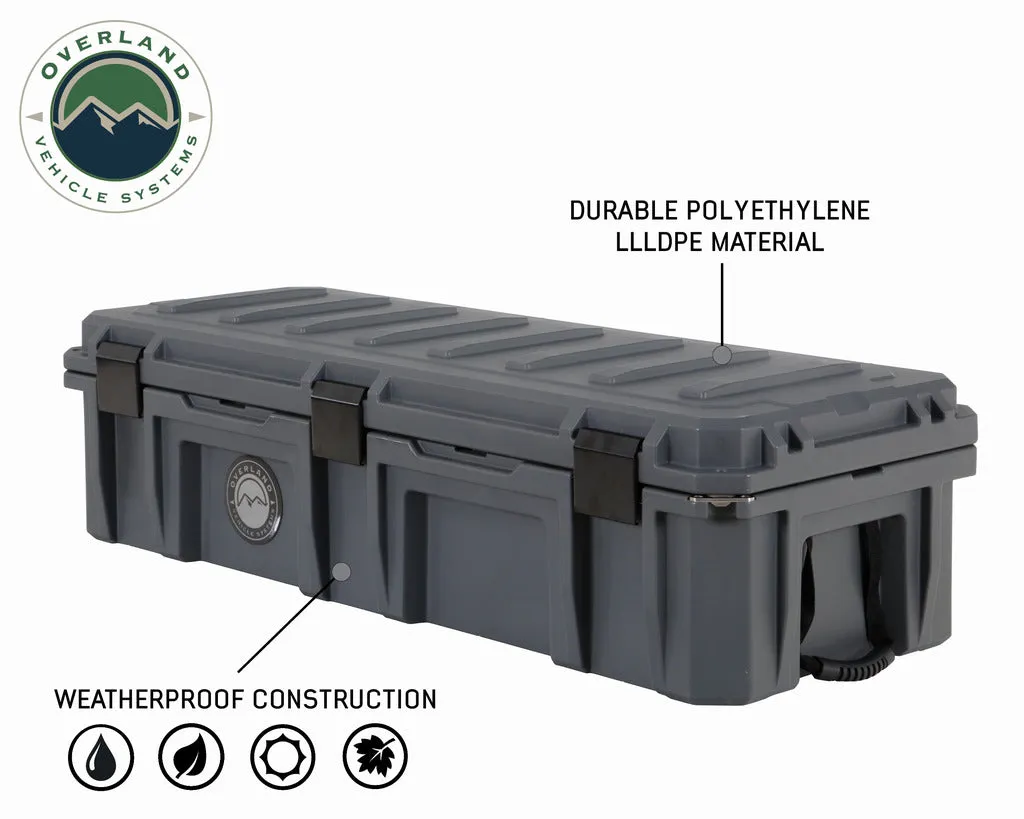 Overland Vehicle Systems D.B.S. - Dark Grey 117 QT Dry Box with Drain, and Bottle Opener