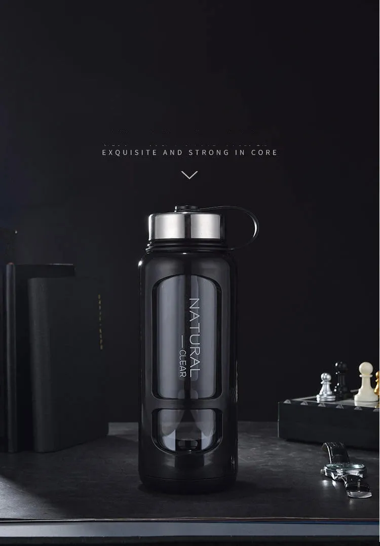 Portable Water Bottle Glass 520/650/1000ml Large Capacity