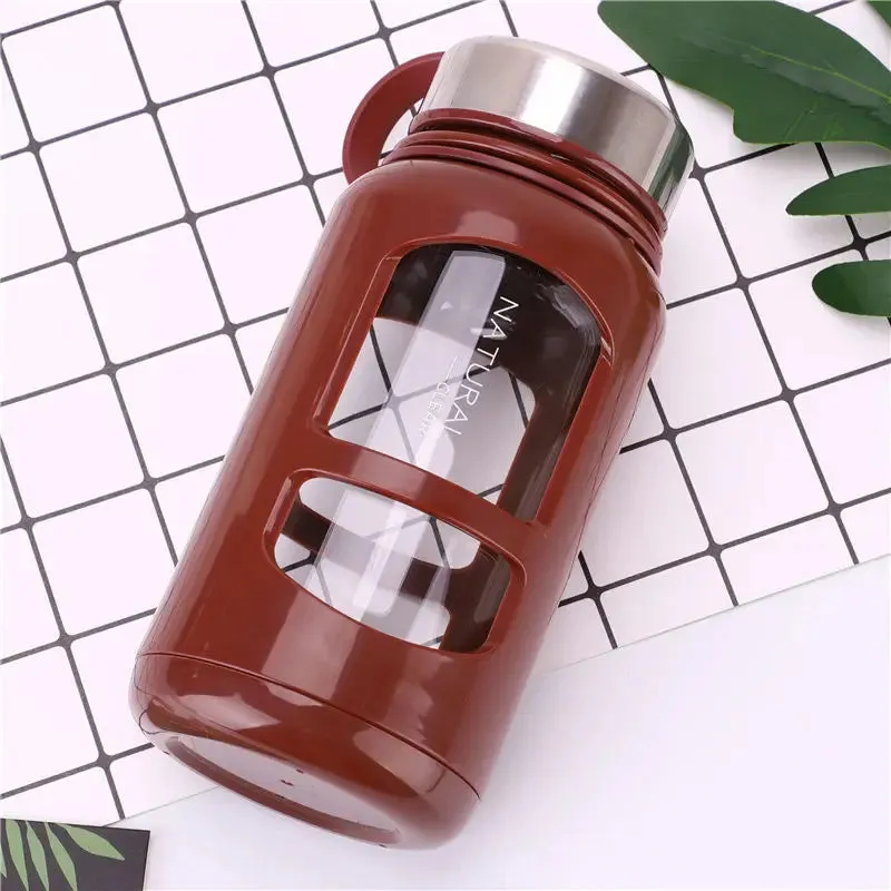 Portable Water Bottle Glass 520/650/1000ml Large Capacity