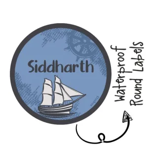 Round Waterproof Labels - Nautical (70 Pcs) (PREPAID ONLY)
