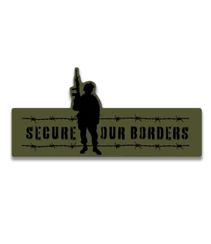 Secure Our Borders Soldier Decal