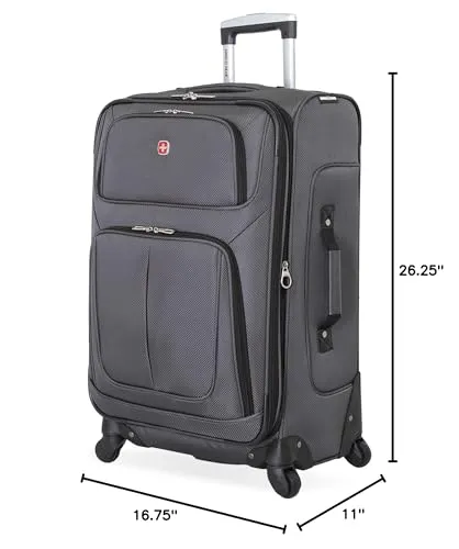 SwissGear Expandable 25-Inch Dark Grey Luggage