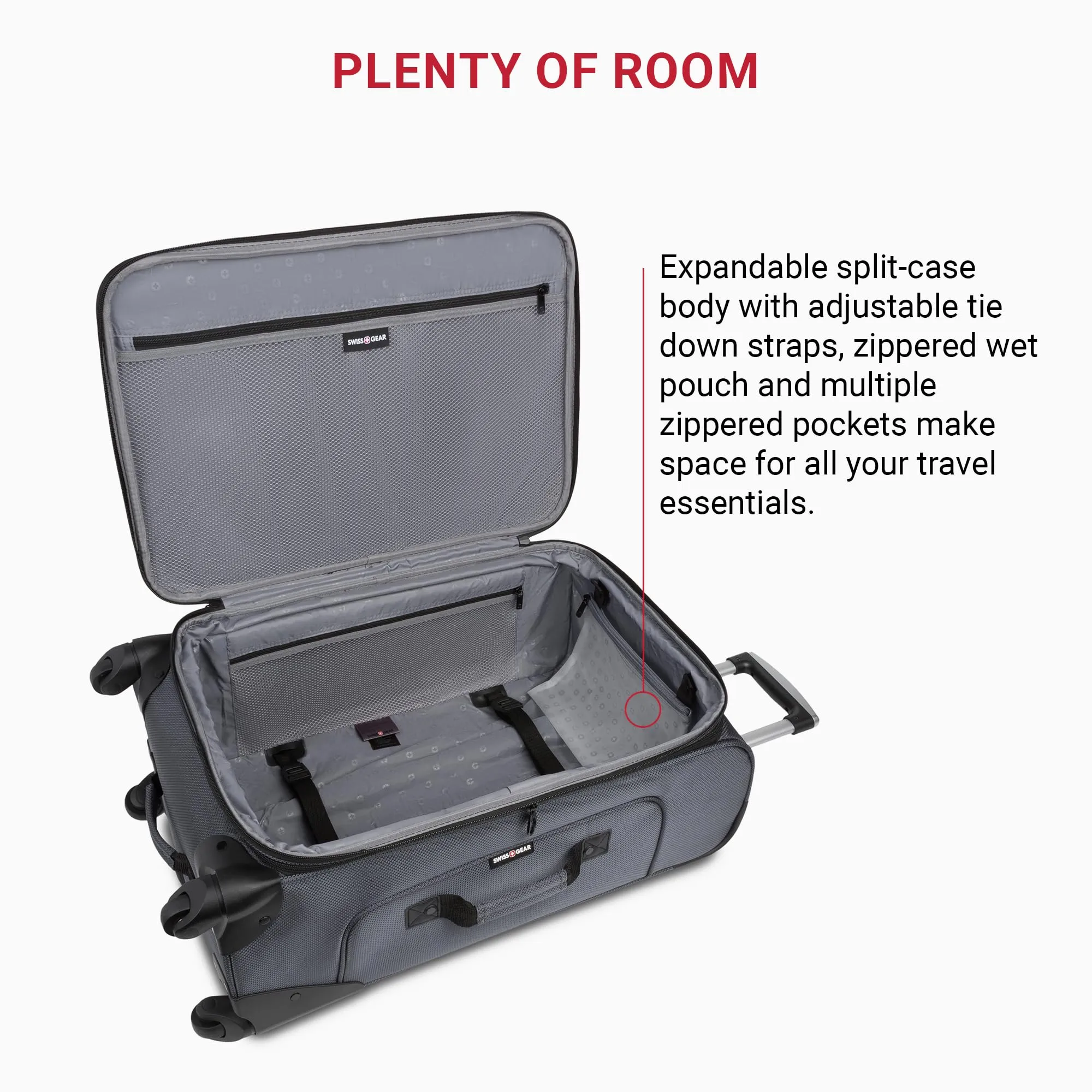 SwissGear Expandable 25-Inch Dark Grey Luggage