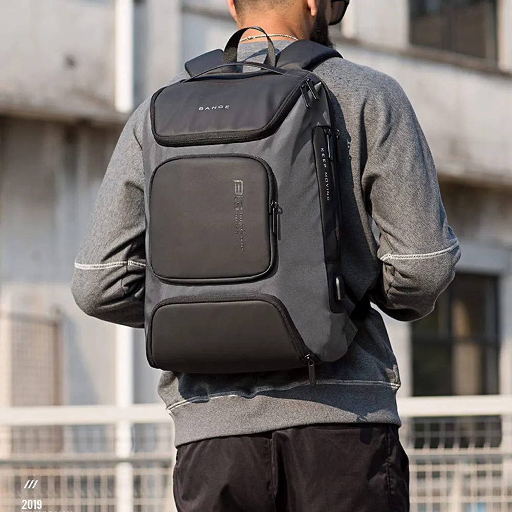 THE CLOWNFISH Water Resistant Unisex 28 Litres laptop backpack with USB Port (Grey)