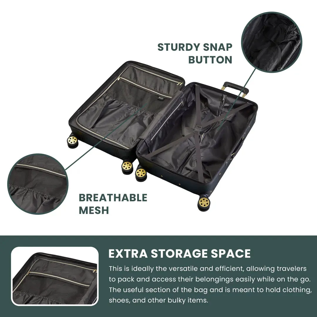 Vintage - Suitcase Hard-Shell 4 Spinner Wheels Travel Bag