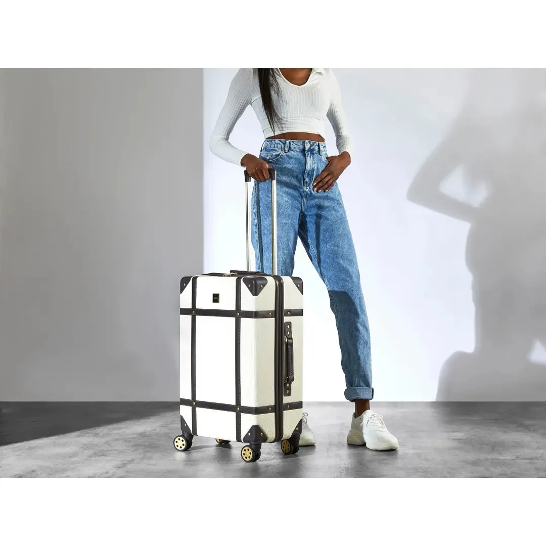 Vintage - Suitcase Hard-Shell 4 Spinner Wheels Travel Bag