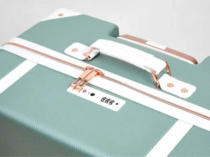 Vintage - Suitcase Hard-Shell 4 Spinner Wheels Travel Bag