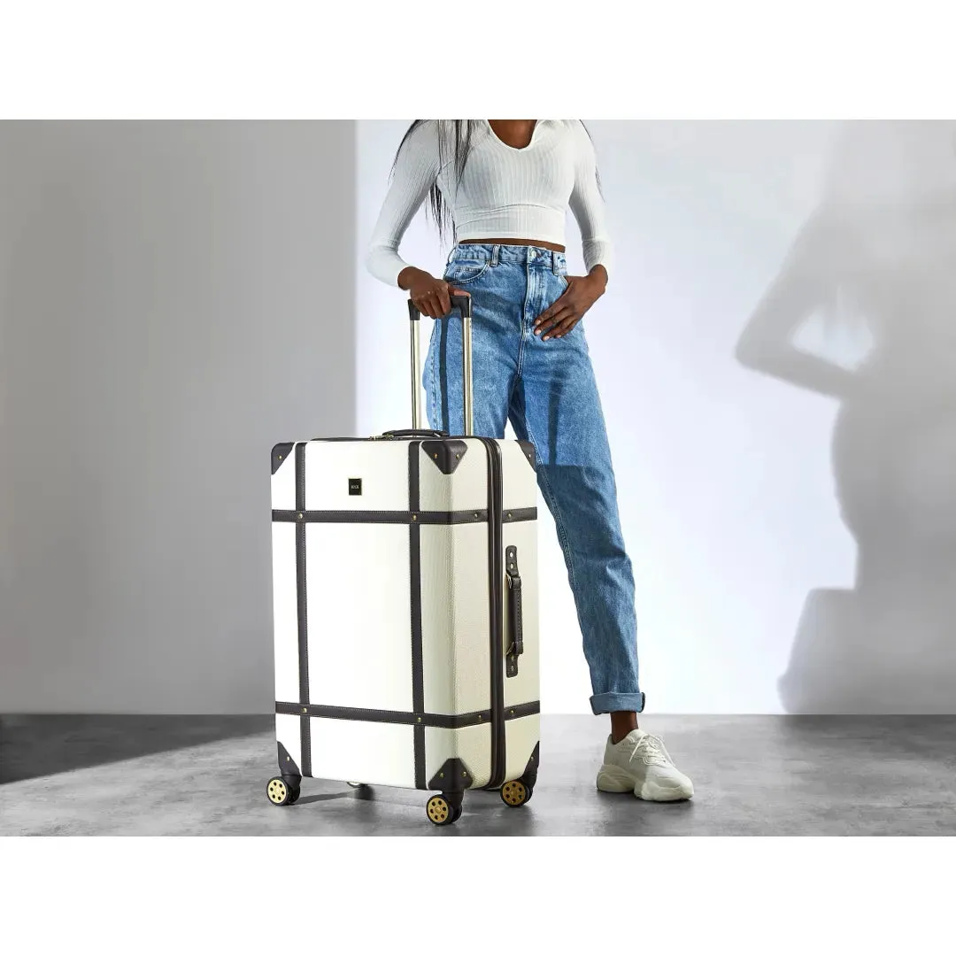 Vintage - Suitcase Hard-Shell 4 Spinner Wheels Travel Bag