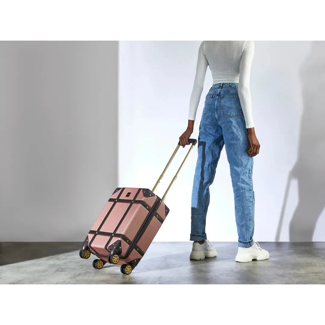 Vintage - Suitcase Hard-Shell 4 Spinner Wheels Travel Bag