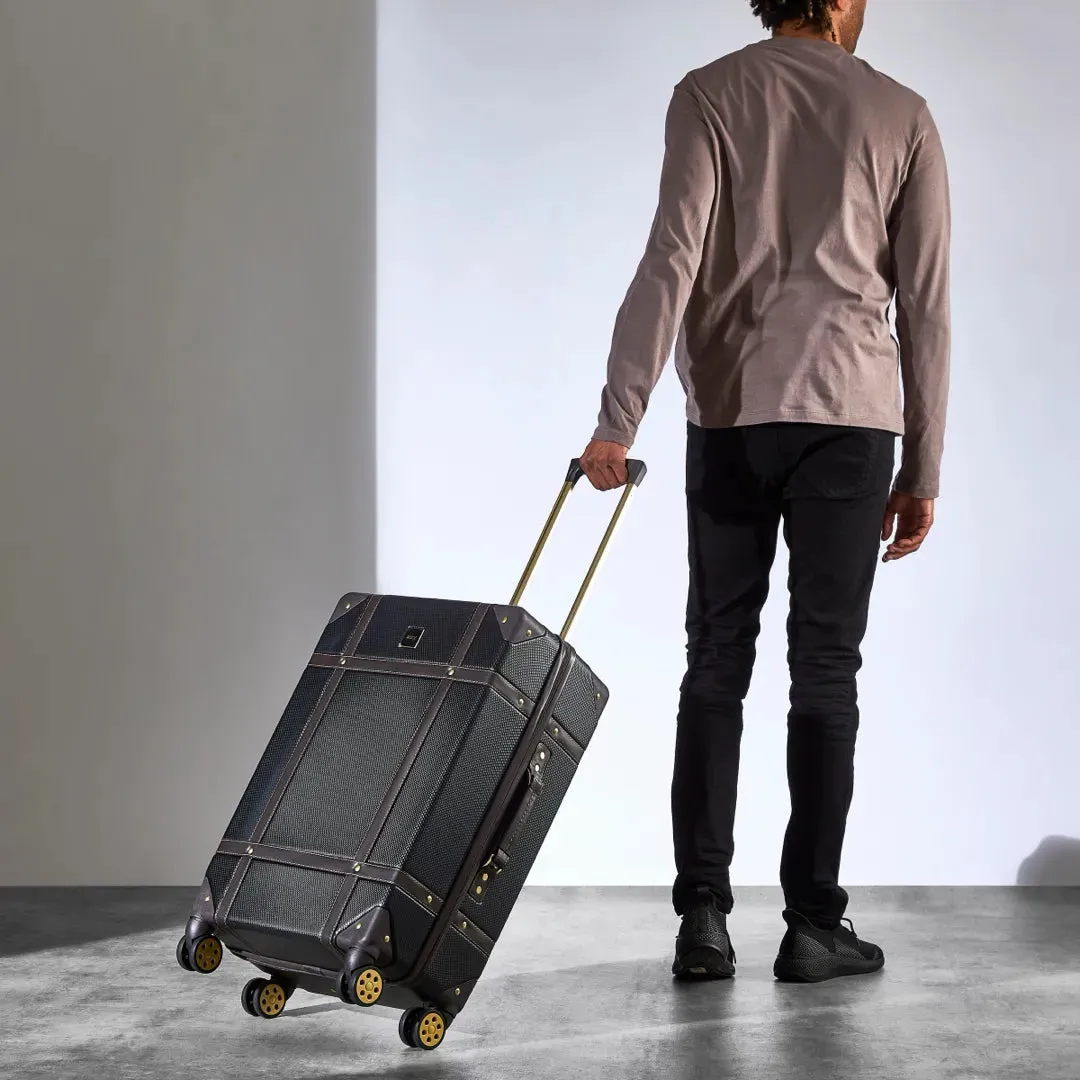 Vintage - Suitcase Hard-Shell 4 Spinner Wheels Travel Bag