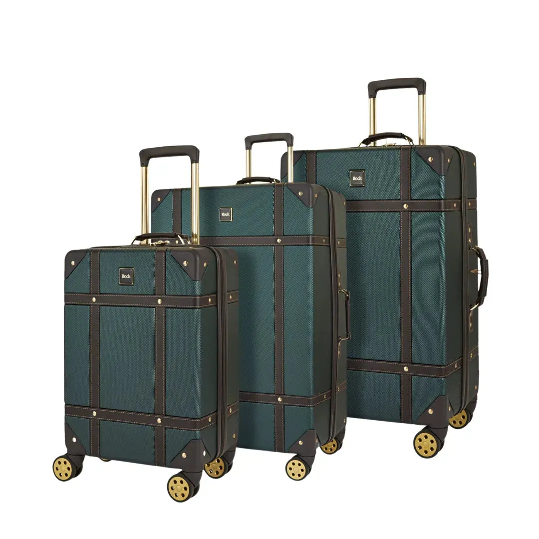 Vintage - Suitcase Hard-Shell 4 Spinner Wheels Travel Bag