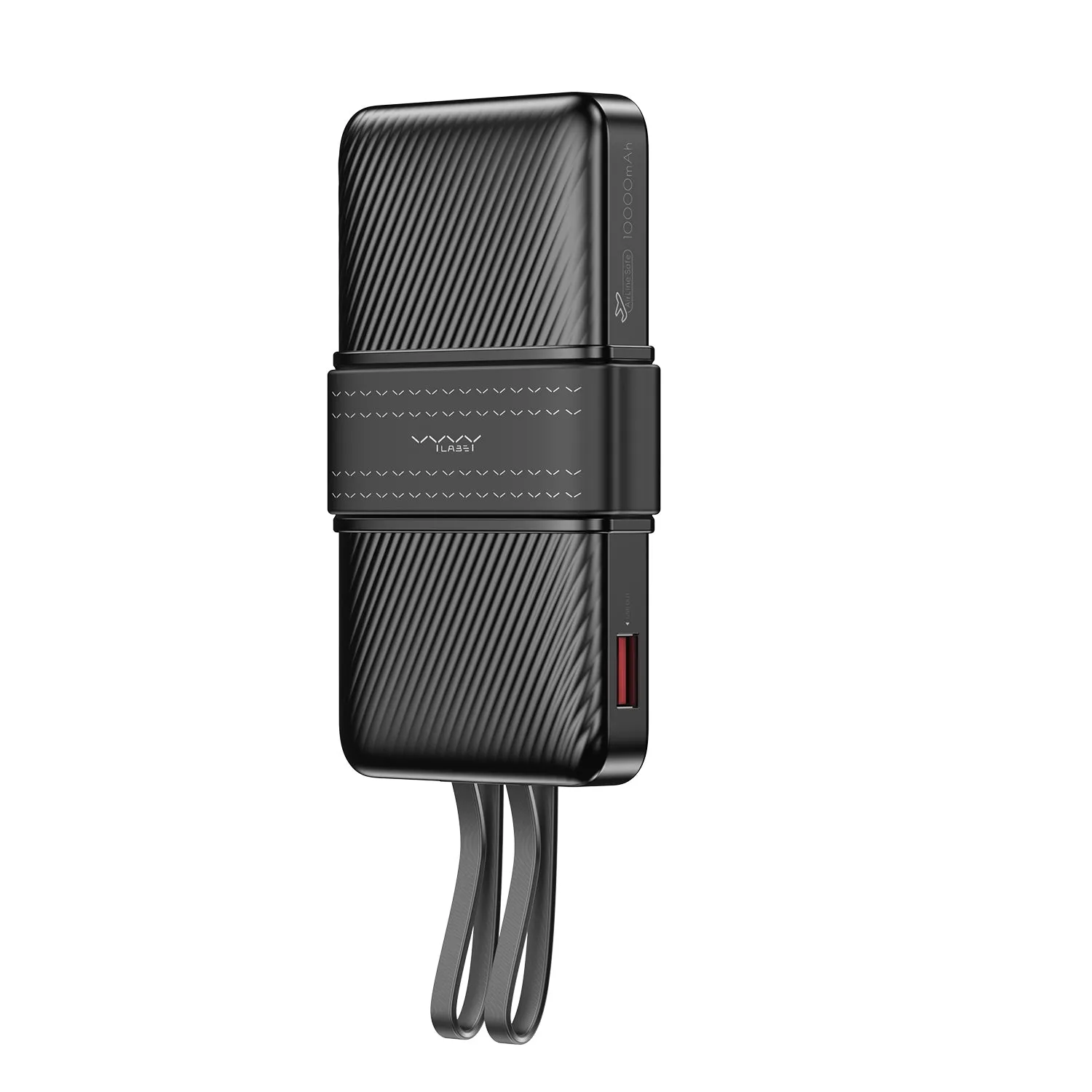 Vyvylabs Creamy Power Bank 10000mAh 20W With Dual Cable C L - Black