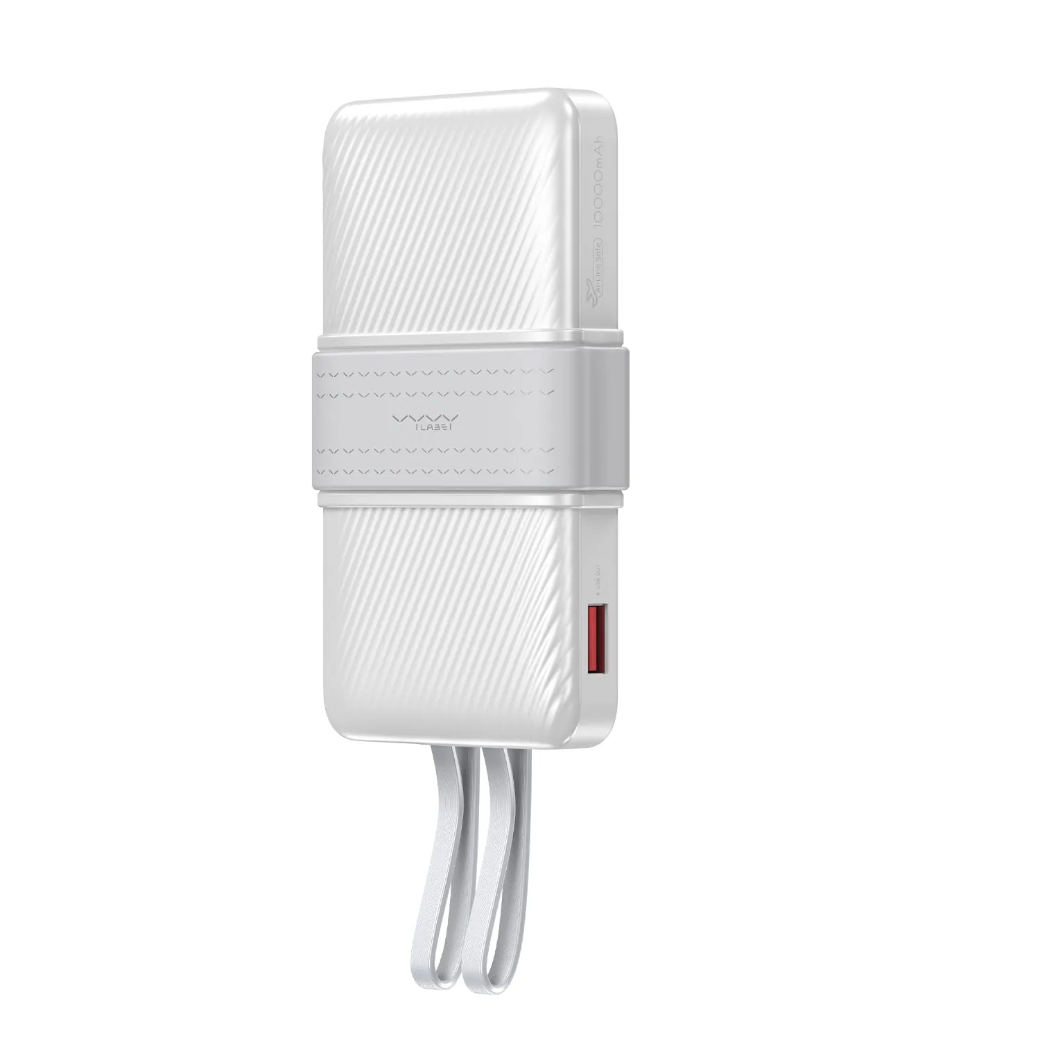 Vyvylabs Creamy Power Bank 10000mAh 20W With Dual Cable C L - Black