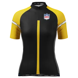 Women's Pittsburg Football Short Sleeve Cycling Jersey