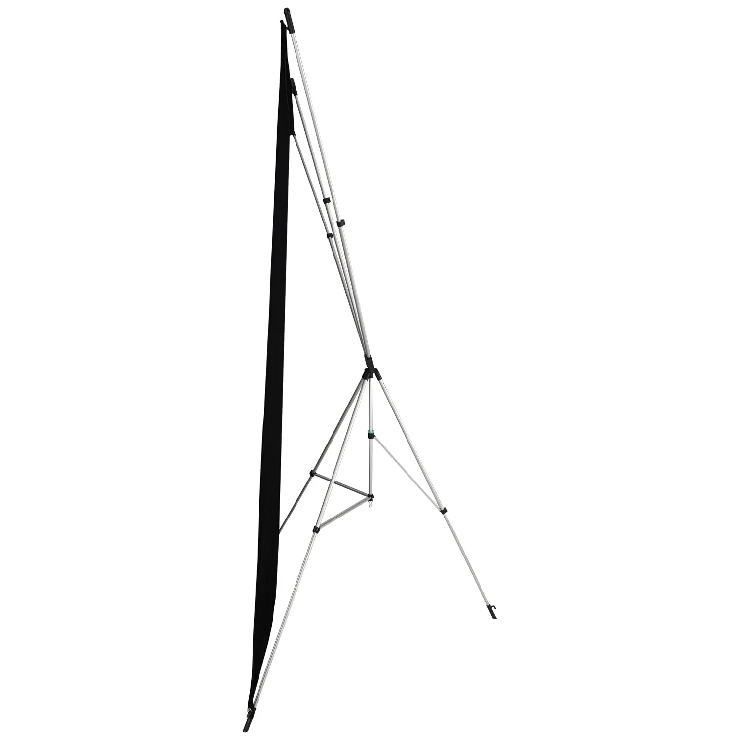 X-Drop Wrinkle-Resistant Backdrop Kit - Rich Black (5' x 7')