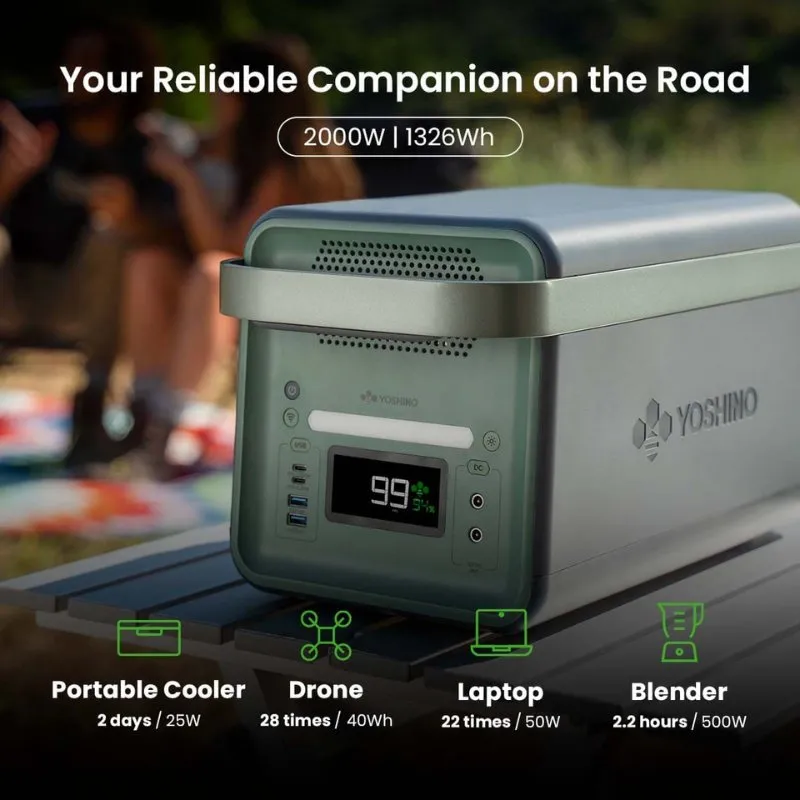 Yoshino Power K20SP22: 2000W Solar Generator (2 Panels)